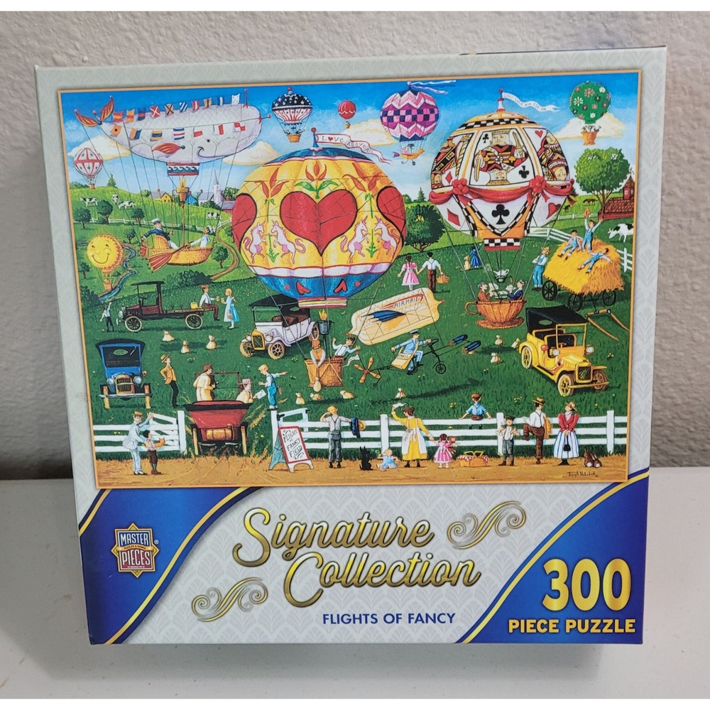 MasterPieces Flights of Fancy Puzzle 300 Piece Joe Holodook Americana Folk Art
